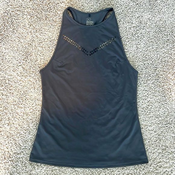 Active wear top with cut outs grey size S - Picture 1 of 3